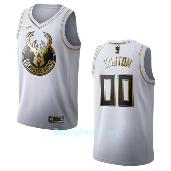 Dres za Košarku Milwaukee Bucks Golden Edition Swingman Bijela