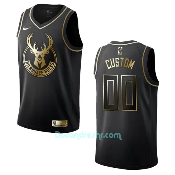 Dres za Košarku Milwaukee Bucks Golden Edition Swingman Crno