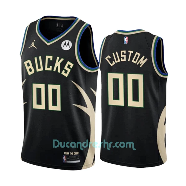 Dres za Košarku Milwaukee Bucks Statement Edition Swingman 2023/24 Crno