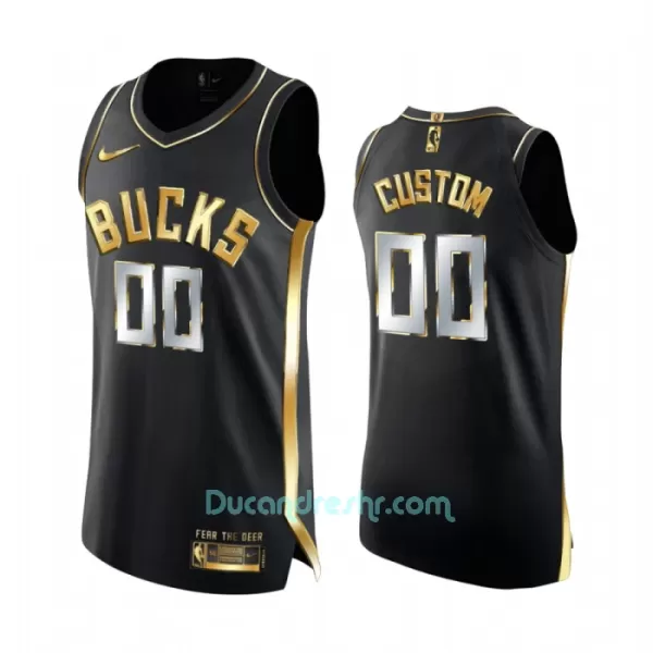 Limited Dres za Košarku Milwaukee Bucks Golden Edition Swingman Crno