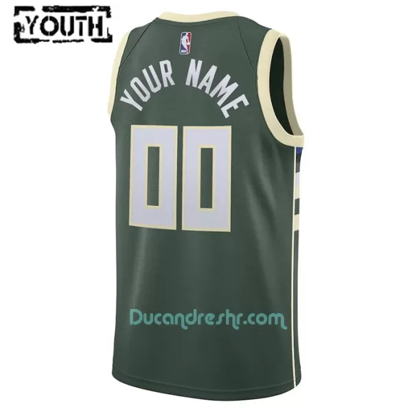 Zelena Dres za Košarku Milwaukee Bucks Dječji Icon Edition Swingman 2023/24