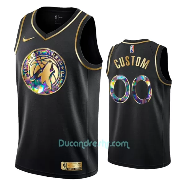 Dres za Košarku Minnesota Timberwolves Diamond Edition Swingman Crno