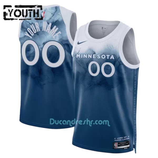 Dres za Košarku Minnesota Timberwolves Dječji City Edition Swingman 2023/24 Plava