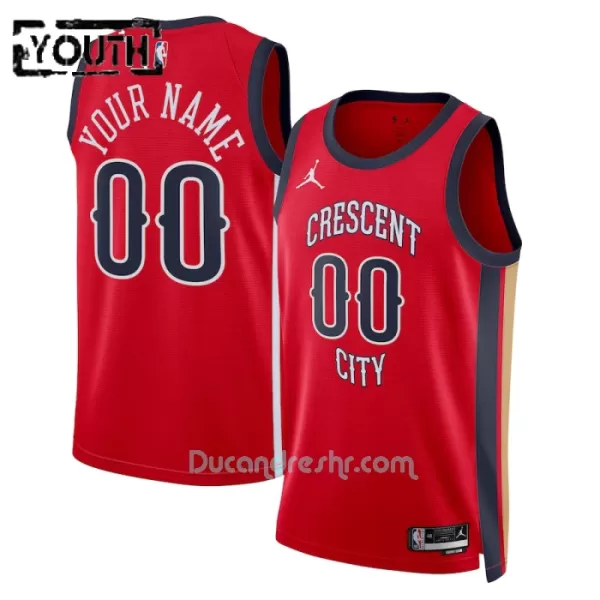 Dres za Košarku New Orleans Pelicans Dječji Statement Edition Swingman 2023/24 Crvena