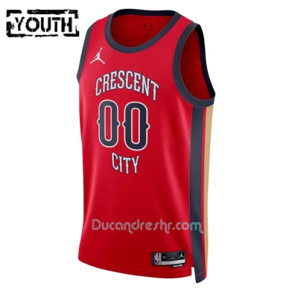 Dres za Košarku New Orleans Pelicans Dječji Statement Edition Swingman 2023/24 Crvena