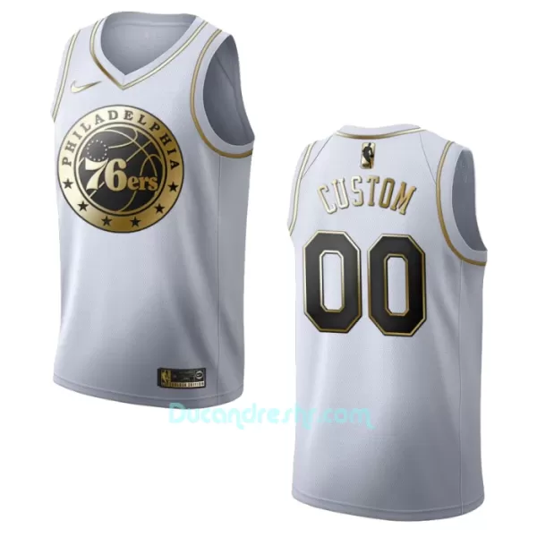 Dres za Košarku Philadelphia 76ers Golden Edition Swingman Bijela