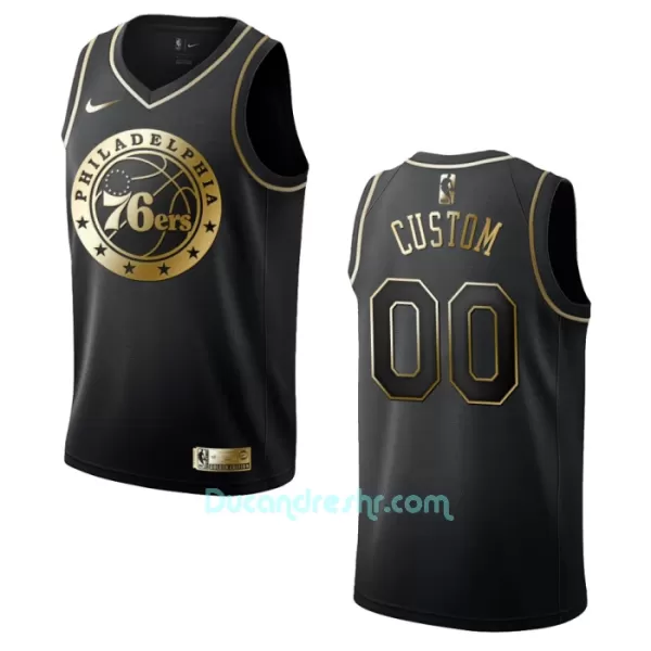 Dres za Košarku Philadelphia 76ers Golden Edition Swingman Crno