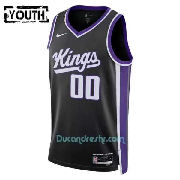 Dres za Košarku Sacramento Kings Dječji Icon Edition Swingman 2023/24 Crno