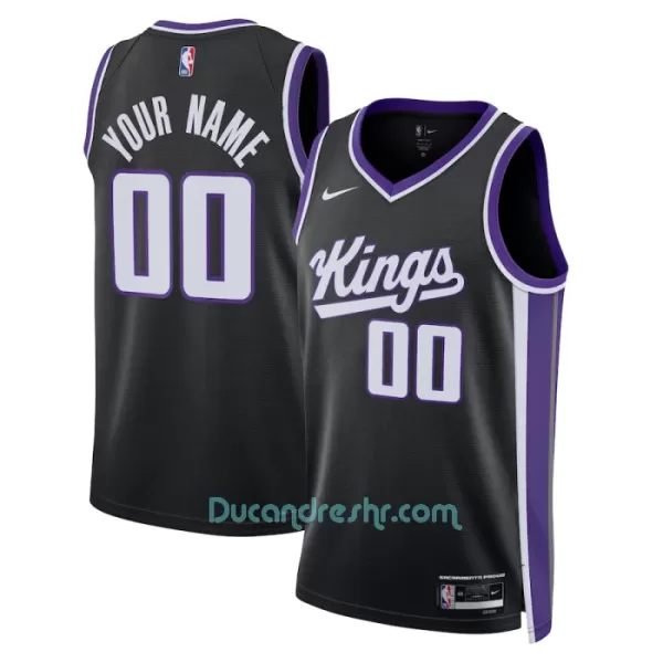 Dres za Košarku Sacramento Kings Icon Edition Swingman 2023/24 Crno