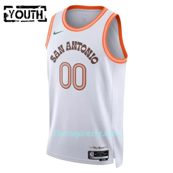 Dres za Košarku San Antonio Spurs Dječji City Edition Swingman 2023/24 Bijela