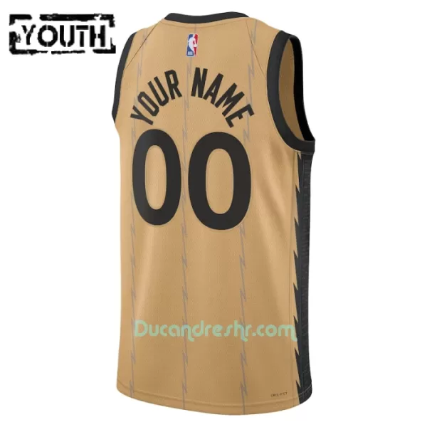 Dres za Košarku Toronto Raptors Dječji City Edition Swingman 2023/24 Zlato