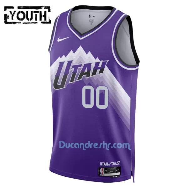 Dres za Košarku Utah Jazz Dječji City Edition Swingman 2023/24 Ljubičasta