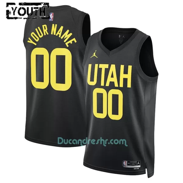 Dres za Košarku Utah Jazz Dječji Statement Edition Swingman 2023/24 Crno