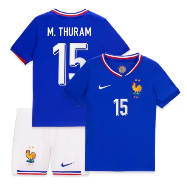 Dres Francuska M. Thuram 15 Dječji Domaći UEFA Euro 2024